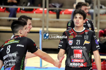 2024-11-24 - Boninfante Mattia and Bottolo Mattia Lube Civitanova exultation. - GIOIELLA PRISMA TARANTO VS CUCINE LUBE CIVITANOVA - SUPERLEAGUE SERIE A - VOLLEYBALL