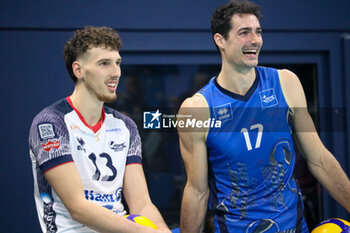 07/11/2024 - DAVIDE GARDINI AND YACINE LOUATI (POWERVOLLEY MILANO) - ALLIANZ MILANO VS CISTERNA VOLLEY - SUPERLEGA SERIE A - VOLLEY