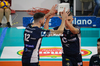 07/11/2024 - MICHELE BARANOWICZ AND ENRICO DIAMANTINI(CISTERNA VOLLEY) - ALLIANZ MILANO VS CISTERNA VOLLEY - SUPERLEGA SERIE A - VOLLEY