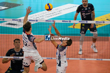 07/11/2024 - PAOLO PORRO AND JORDAN SCHNITZER (POWERVOLLEY MILANO) - ALLIANZ MILANO VS CISTERNA VOLLEY - SUPERLEGA SERIE A - VOLLEY