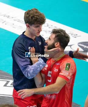 07/11/2024 - MATTEO STAFORINI AND DAMIANO CATANIA (POWERVOLLEY MILANO) - ALLIANZ MILANO VS CISTERNA VOLLEY - SUPERLEGA SERIE A - VOLLEY