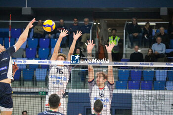 07/11/2024 - MONSTER BLOCK PAOLO PORRO AND EDOARDO CANESCHI (POWERVOLLEY MILANO) - ALLIANZ MILANO VS CISTERNA VOLLEY - SUPERLEGA SERIE A - VOLLEY