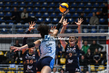 2024-01-10 - Elizabet Inneh-Varga of Chemik Police in action during CEV Volleball Cup match between Reale Mutua Fenera Chieri '76 vs Grupa Azoty Chemik Police Women on 10 January 2024 at the PalaGianni Asti, Torino - REALE MUTUA FENERA CHIERI'76 VS GRUPA AZOTY CHEMIK POLICE - CEV CUP WOMEN - VOLLEYBALL