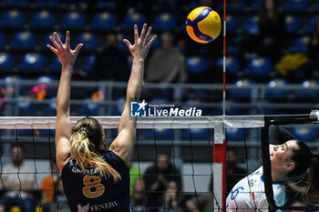 2024-01-10 - Saliha Sahin of Chemik Police in action during CEV Volleball Cup match between Reale Mutua Fenera Chieri '76 vs Grupa Azoty Chemik Police Women on 10 January 2024 at the PalaGianni Asti, Torino - REALE MUTUA FENERA CHIERI'76 VS GRUPA AZOTY CHEMIK POLICE - CEV CUP WOMEN - VOLLEYBALL