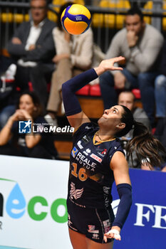 2024-02-07 - Katerina Zakchaiou of Chieri '76 in action during CEV Volleyball Cup, quarter-final match between Reale Mutua Fenera Chieri '76 vs Volero Le Cannet on 7 february 2024 at the PalaGianni Asti, Torino - REALE MUTUA FENERA CHIERI'76 VS VOLERO LE CANNET - CEV CUP WOMEN - VOLLEYBALL