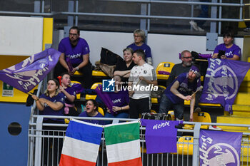 2024-02-07 - Volero Le Cannet fans during CEV Volleyball Cup, quarter-final match between Reale Mutua Fenera Chieri '76 vs Volero Le Cannet on 7 february 2024 at the PalaGianni Asti, Torino - REALE MUTUA FENERA CHIERI'76 VS VOLERO LE CANNET - CEV CUP WOMEN - VOLLEYBALL