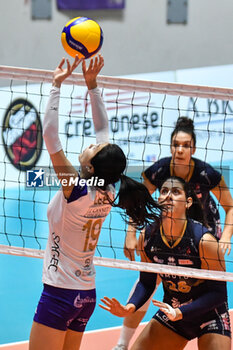 2024-02-07 - Da-Yeong Lee of Le Cannet in action during CEV Volleyball Cup, quarter-final match between Reale Mutua Fenera Chieri '76 vs Volero Le Cannet on 7 february 2024 at the PalaGianni Asti, Torino - REALE MUTUA FENERA CHIERI'76 VS VOLERO LE CANNET - CEV CUP WOMEN - VOLLEYBALL