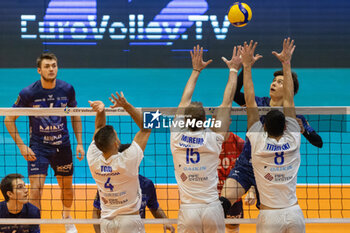 2024-01-17 - Spike of over the block Ran Takahashi (Vero Volley Monza) during CEV Volleyball Cup Men 2024 match between Mint VeroVolley Monza and Levski Sofia at Opiquad Arena, Monza, Italy on January 17, 2024 - MINT VERO VOLLEY MONZA VS LEVSKI SOFIA - CHALLENGE CUP MEN - VOLLEYBALL