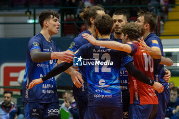 17/01/2024 - Happiness of Players of Mint Vero Volley Monza during CEV Volleyball Cup Men 2024 match between Mint VeroVolley Monza and Levski Sofia at Opiquad Arena, Monza, Italy on January 17, 2024 - MINT VERO VOLLEY MONZA VS LEVSKI SOFIA - CHALLENGE CUP MEN - VOLLEY