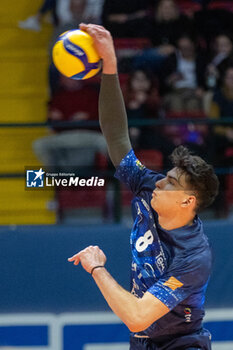 17/01/2024 - Spike of Nik Mujanovic (Vero Volley Monza) during CEV Volleyball Cup Men 2024 match between Mint VeroVolley Monza and Levski Sofia at Opiquad Arena, Monza, Italy on January 17, 2024 - MINT VERO VOLLEY MONZA VS LEVSKI SOFIA - CHALLENGE CUP MEN - VOLLEY