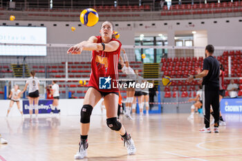 2024-10-09 - Marie Scholzel of Roma Volley Club during the CEV Volleyball Challenge Cup 2025 between Roma Volley Club and OK Kelteks on 9 oct 2024 at the Palazzetto dello Sport in Rome. - CEV VOLLEYBALL CHALLENGE CUP 2025 - CHALLENGE CUP MEN - VOLLEYBALL