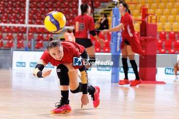 2024-10-09 - Luna Cicola of Roma Volley Club during the CEV Volleyball Challenge Cup 2025 between Roma Volley Club and OK Kelteks on 9 oct 2024 at the Palazzetto dello Sport in Rome. - CEV VOLLEYBALL CHALLENGE CUP 2025 - CHALLENGE CUP MEN - VOLLEYBALL