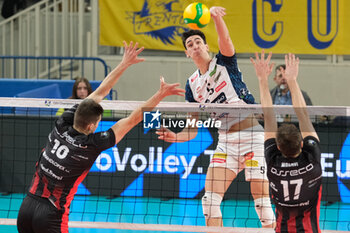 2024-01-17 - Attack of Alessandro Michieletto of ITAS Trentino Volley during the match between ITAS Trentino Volley and Asseco Resovia Rzeszow, valid for Pool B of CEV Men Volley Champions League 2023/2024 at Il T Quotidiano Arena on January 17, 2023, Trento, Italy. - ITAS TRENTINO VS ASSECO RESOVIA RZESZOW - CHAMPIONS LEAGUE MEN - VOLLEYBALL