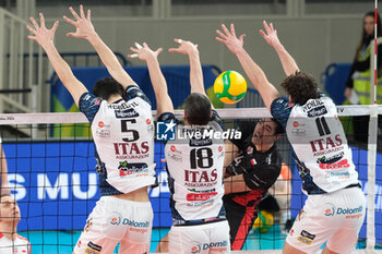 2024-01-17 - Attack of Krzysztof Rejno of Asseco Resovia Rzeszow during the match between ITAS Trentino Volley and Asseco Resovia Rzeszow, valid for Pool B of CEV Men Volley Champions League 2023/2024 at Il T Quotidiano Arena on January 17, 2023, Trento, Italy. - ITAS TRENTINO VS ASSECO RESOVIA RZESZOW - CHAMPIONS LEAGUE MEN - VOLLEYBALL