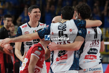 2024-01-17 - Marko Podrascanin of ITAS Trentino Volley celebrates after scores a point during the match between ITAS Trentino Volley and Asseco Resovia Rzeszow, valid for Pool B of CEV Men Volley Champions League 2023/2024 at Il T Quotidiano Arena on January 17, 2023, Trento, Italy. - ITAS TRENTINO VS ASSECO RESOVIA RZESZOW - CHAMPIONS LEAGUE MEN - VOLLEYBALL