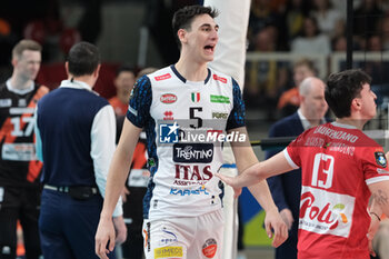 2024-02-29 - Alessandro Michieletto of ITAS Trentino Volley during the match between ITAS Trentino Volley and Berlin Recycling Volleys, quarter of finals of CEV Men Volley Champions League 2023/2024 at Il T Quotidiano Arena on February 29, 2024, Trento, Italy. - QUARTER OF FINALS - ITAS TRENTINO VS BERLIN RECYCLING VOLLEYS - CHAMPIONS LEAGUE MEN - VOLLEYBALL