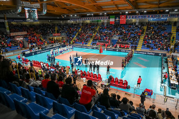 2024-02-28 - Cucine Lube Civitanova and Halkbank Ankara players take to the volleyball court - QUARTER FINALS - CUCINE LUBE CIVITANOVA VS HALKBANK ANKARA - CHAMPIONS LEAGUE MEN - VOLLEYBALL
