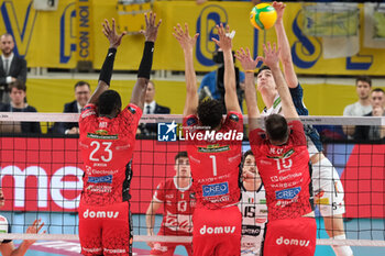 2024-03-13 - Alessandro Michieletto of ITAS Trentino Volley in action during the match between ITAS Trentino Volley and Cucine Lube Civitanova, semifinals of CEV Men Volley Champions League 2023/2024 at Il T Quotidiano Arena on March 13, 2024, Trento, Italy. - SEMILFINALS - ITAS TRENTINO VS CUCINE LUBE CIVITANOVA - CHAMPIONS LEAGUE MEN - VOLLEYBALL