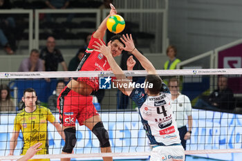 2024-03-13 - Barthelemy Chinenyeze of Cucine Lube Civitanova in action during the match between ITAS Trentino Volley and Cucine Lube Civitanova, semifinals of CEV Men Volley Champions League 2023/2024 at Il T Quotidiano Arena on March 13, 2024, Trento, Italy. - SEMILFINALS - ITAS TRENTINO VS CUCINE LUBE CIVITANOVA - CHAMPIONS LEAGUE MEN - VOLLEYBALL