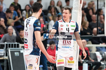 2024-03-13 - Jan Kozamernik of ITAS Trentino Volley celebrates after scores a point during the match between ITAS Trentino Volley and Cucine Lube Civitanova, semifinals of CEV Men Volley Champions League 2023/2024 at Il T Quotidiano Arena on March 13, 2024, Trento, Italy. - SEMILFINALS - ITAS TRENTINO VS CUCINE LUBE CIVITANOVA - CHAMPIONS LEAGUE MEN - VOLLEYBALL
