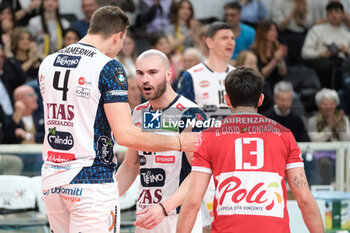 2024-03-13 - Exultation of Alessandro Acquarone of ITAS Trentino Volley during the match between ITAS Trentino Volley and Cucine Lube Civitanova, semifinals of CEV Men Volley Champions League 2023/2024 at Il T Quotidiano Arena on March 13, 2024, Trento, Italy. - SEMILFINALS - ITAS TRENTINO VS CUCINE LUBE CIVITANOVA - CHAMPIONS LEAGUE MEN - VOLLEYBALL