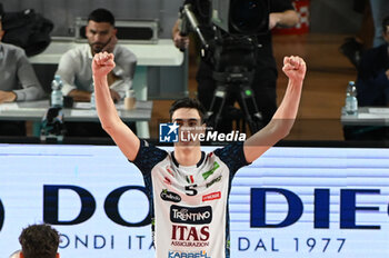 2024-03-21 - Trentino Itas's Michieletto Alessandro #5 cheers after scoring a point - CUCINE LUBE CIVITANOVA VS ITAS TRENTINO - CHAMPIONS LEAGUE MEN - VOLLEYBALL