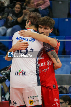 13/11/2024 - MATTEO STAFORINI AND EDOARDO CANESCHI (POWERVOLLEY MILANO) - ALLIANZ MILANO VS KNACK ROESELARE - CHAMPIONS LEAGUE MEN - VOLLEY