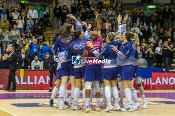2024-02-18 - Players of Vero Volley Milano during Italian Cup Frecciarossa Final 2024 match between Prosecco Doc Imoco Conegliano and Allianz VeroVolley Milano at PalaTrieste, Trieste, Italy on February, 2024 - FINAL - PROSECCO DOC IMOCO CONEGLIANO VS ALLIANZ VERO VOLLEY MILANO - WOMEN ITALIAN CUP - VOLLEYBALL