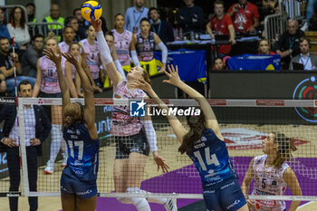 2024-02-18 - Tip of Isabelle Haak (Prosecco Doc Imoco Conegliano) during Italian Cup Frecciarossa Final 2024 match between Prosecco Doc Imoco Conegliano and Allianz VeroVolley Milano at PalaTrieste, Trieste, Italy on February, 2024 - FINAL - PROSECCO DOC IMOCO CONEGLIANO VS ALLIANZ VERO VOLLEY MILANO - WOMEN ITALIAN CUP - VOLLEYBALL