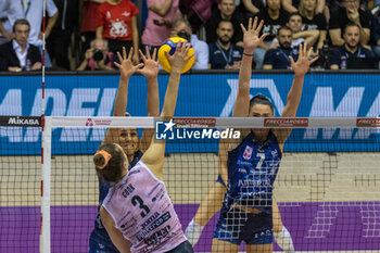 2024-02-18 - Spike of Kelsey Robinson-Cook (Prosecco Doc Imoco Conegliano) during Italian Cup Frecciarossa Final 2024 match between Prosecco Doc Imoco Conegliano and Allianz VeroVolley Milano at PalaTrieste, Trieste, Italy on February, 2024 - FINAL - PROSECCO DOC IMOCO CONEGLIANO VS ALLIANZ VERO VOLLEY MILANO - WOMEN ITALIAN CUP - VOLLEYBALL