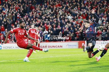 2025-02-26 - Shayden Morris (20) of Aberdeen scores a goal 2-1 during the Scottish championship Premiership football match between Aberdeen and Rangers on 30 October 2024 at Pittodrie Stadium in Aberdeen, Scotland - FOOTBALL - SCOTTISH CHAMP - ABERDEEN V RANGERS - SCOTTISH PREMIERSHIP - SOCCER