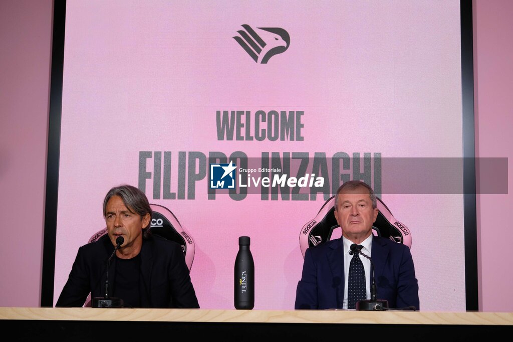 Filippo Inzaghi new coach Palermo Calcio - Press Conference - ITALIAN SERIE B - SOCCER