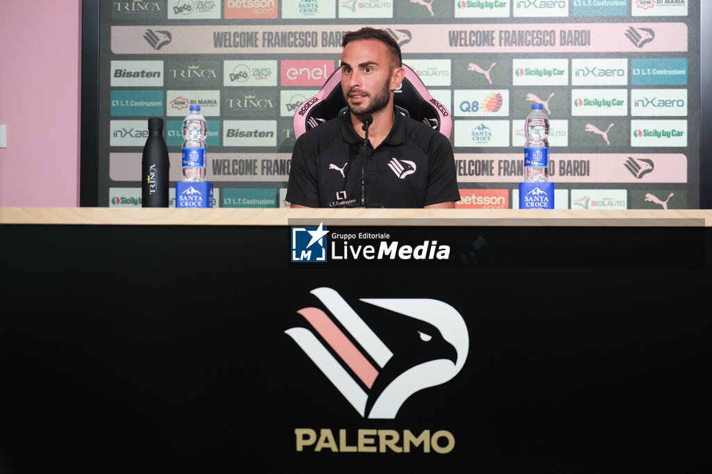 Presentation of Palermo FC's new signing, Francesco Bardi - ITALIAN SERIE B - SOCCER