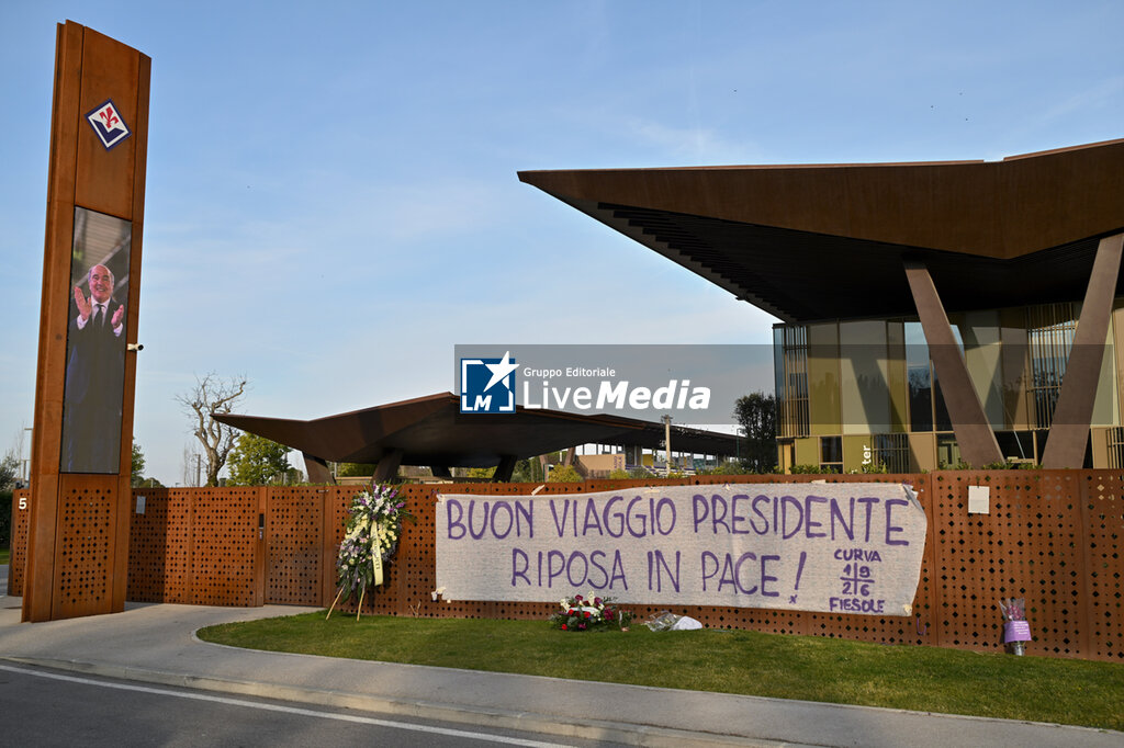 Tribute in memory of ACF Fiorentina president Rocco Commisso at Viola Park - OTHER - SOCCER