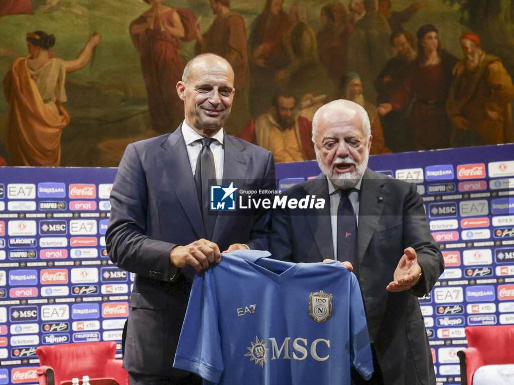 Presentation of SSC Napoli's new head coach Massimiliano Allegri - ITALIAN SERIE A - SOCCER