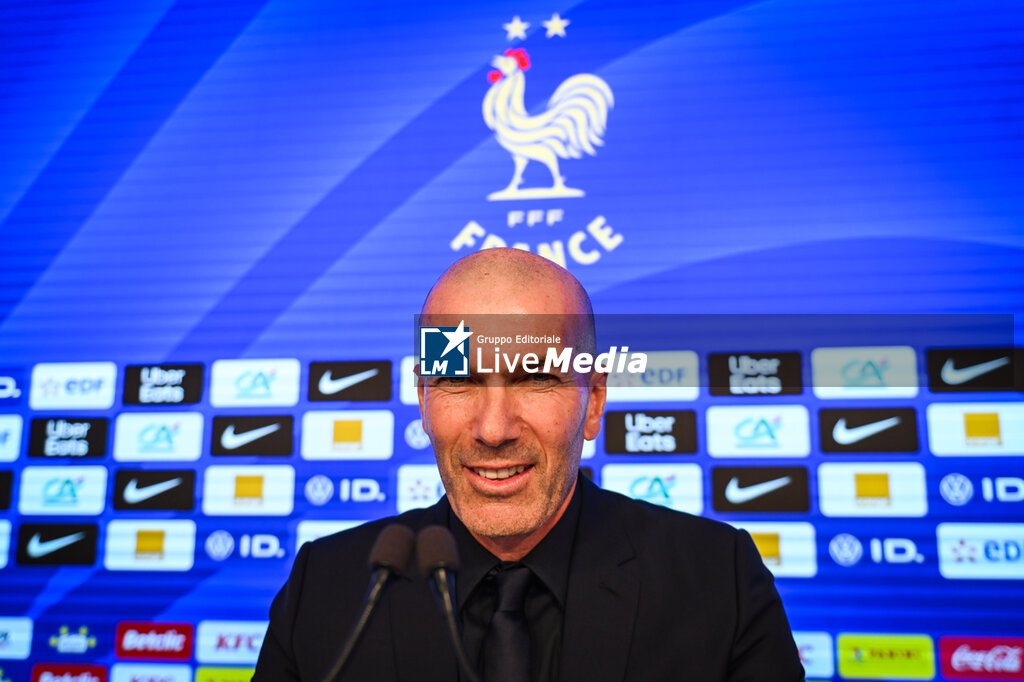 FOOTBALL - FRANCE - PRESS CONFERENCE OF COACH ZINEDINE ZIDANE - OTHER - SOCCER