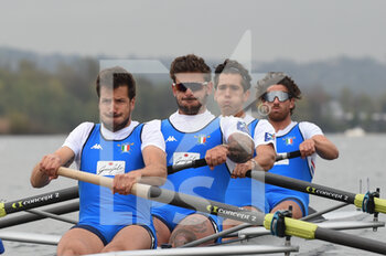 2021-04-09 - Marco Di Costanzo, Giovanni Abagnale, Bruno Rosetti, Matteo Castaldo (Italy), Men's Four - CAMPIONATI EUROPEI CANOTTAGGIO 2021 - ROWING - OTHER SPORTS