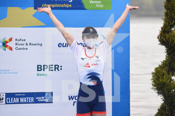 2021-04-11 - Claire Bove (FRA), bronze medal, Lightweight Women's Single Sculls - CAMPIONATI EUROPEI CANOTTAGGIO 2021 - ROWING - OTHER SPORTS