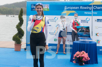 2021-04-11 - Gianina-Elena Beleaga (ROM), silver medal, Lightweight Women's Single Sculls - CAMPIONATI EUROPEI CANOTTAGGIO 2021 - ROWING - OTHER SPORTS