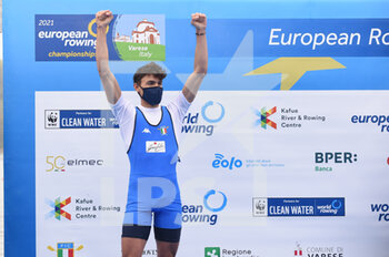 2021-04-11 - Gabriel Soares (Italy), Lightweight Men's Single Sculls 2th classified - CAMPIONATI EUROPEI CANOTTAGGIO 2021 - ROWING - OTHER SPORTS
