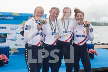 2021-04-11 - Elisabeth Hogerwerf, Karolien Florijn, Ymkje Clevering, Veronique Meester (NED), gold medal, Women's Four Final - CAMPIONATI EUROPEI CANOTTAGGIO 2021 - ROWING - OTHER SPORTS