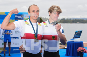 2021-04-11 - Jonathan Rommelmann, Jason Osborne (GER), silver medal, Lightweight Men's Double Sculls - CAMPIONATI EUROPEI CANOTTAGGIO 2021 - ROWING - OTHER SPORTS