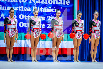 2020-10-10 - Italy group team during the Serie A 2020 round 3° at the PalaBancoDesio, Desio, Italy on October 11, 2020 - Photo Fabrizio Carabelli - GINNASTICA RITMICA - CAMPIONATO NAZIONALE SERIE A - GYMNASTICS - OTHER SPORTS