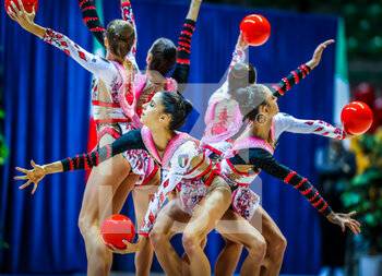 2020-10-10 - Italy group team during the Serie A 2020 round 3° at the PalaBancoDesio, Desio, Italy on October 11, 2020 - Photo Fabrizio Carabelli - GINNASTICA RITMICA - CAMPIONATO NAZIONALE SERIE A - GYMNASTICS - OTHER SPORTS