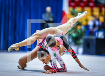 2020-10-10 - Maurelli Alessia of Italy Group and Martina Centofanti of Italy Group during the Serie A 2020 round 3° at the PalaBancoDesio, Desio, Italy on October 11, 2020 - Photo Fabrizio Carabelli - GINNASTICA RITMICA - CAMPIONATO NAZIONALE SERIE A - GYMNASTICS - OTHER SPORTS