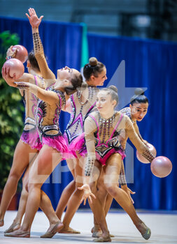 2020-10-10 - Italy group team B during the Serie A 2020 round 3° at the PalaBancoDesio, Desio, Italy on October 11, 2020 - Photo Fabrizio Carabelli - GINNASTICA RITMICA - CAMPIONATO NAZIONALE SERIE A - GYMNASTICS - OTHER SPORTS