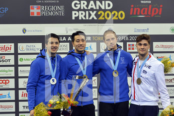 2020-02-09 - Podio Finale Men 1¡ Gerek Meindhardt (Usa) 2¡ Alexander Massialas (Usa) 3¡ Race Imboden (Usa) and Wallerand Rogr (France) - FIE FENCING GRAND PRIX 2020 - TROFEO INALPI - FINALI - FENCING - OTHER SPORTS