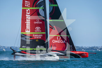 2020-12-15 - Emirates team New Zealand during Official practice ahead of the Prada Christmas Cup on dÃ©cember 15 2020, Auckland, New Zealand. Photo: Chris Cameron / DPPI - CHRISTMAS CUP 2020 - PRADA OFFICIAL PRACTICE - SAILING - OTHER SPORTS