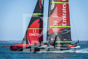 2020-12-15 - Emirates team New Zealand during Official practice ahead of the Prada Christmas Cup on décember 15 2020, Auckland, New Zealand. Photo: Chris Cameron / DPPI - CHRISTMAS CUP 2020 - PRADA OFFICIAL PRACTICE - SAILING - OTHER SPORTS