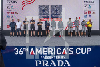 2020-12-16 - Representatives from each team answer questions from Bruno TroublÃ© on the America's Cup village stage during the dock out presentation before Prada America's Cup World Series Auckland Race Day On december 17 2020, Auckland, New Zealand. Photo: Chris Cameron / DPPI - PRADA AMERICA'S CUP WORLD SERIES 2020 & PRADA CHRISTMAS RACE 2020 - SAILING - OTHER SPORTS